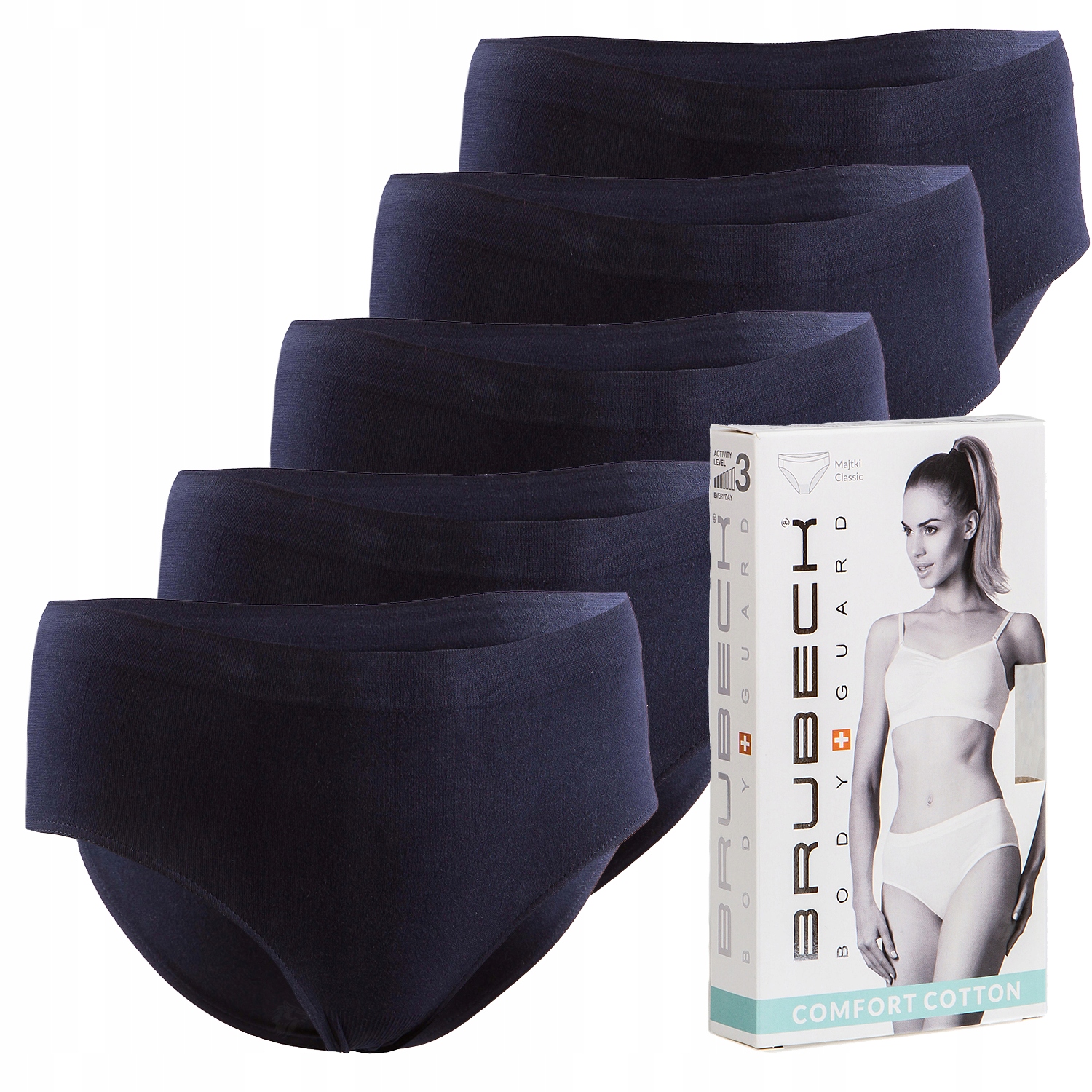 

Damskie Majtki Hipster 5szt Brubeck Cotton M