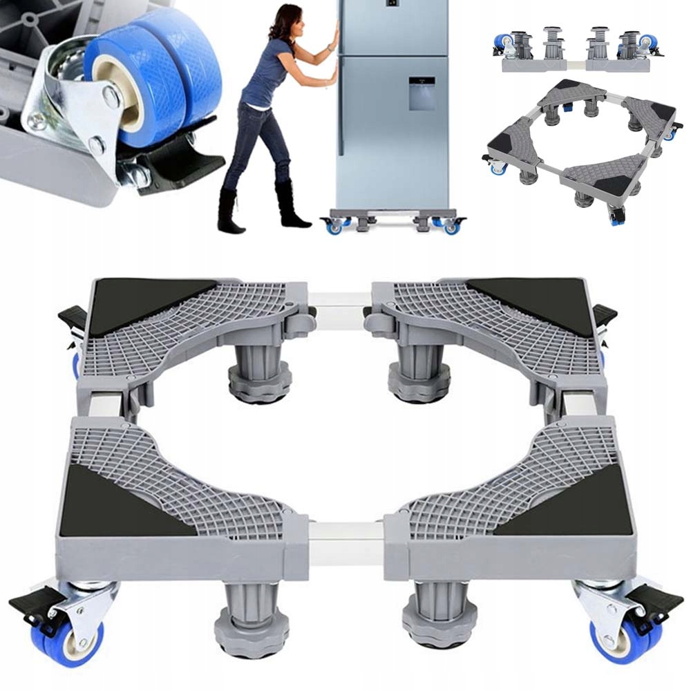 Podstawa Ruchoma Uniwersalna 42-66CM 4 Kółka Do Pralki Suszarki Lodówki