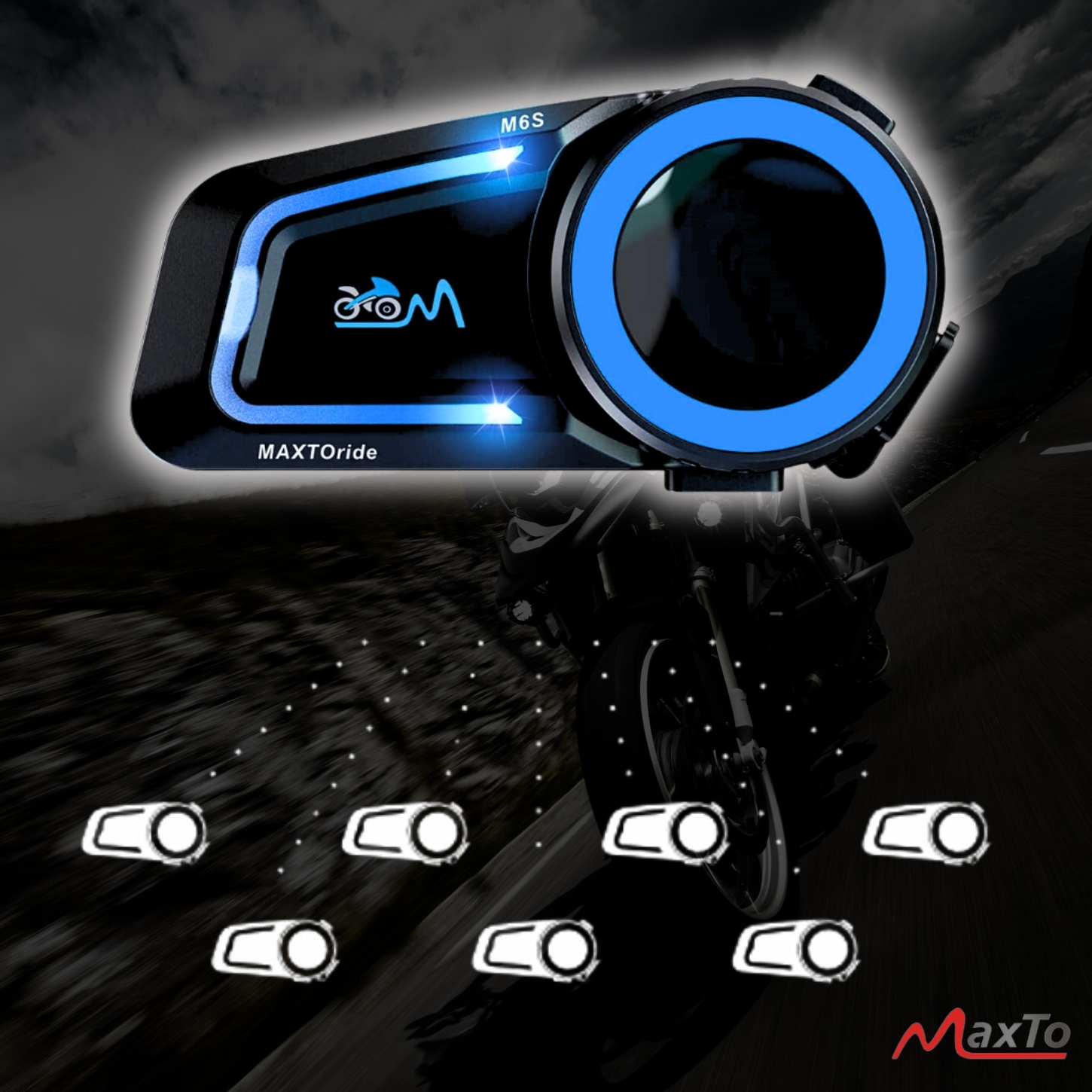 INTERKOM MOTOCYKLOWY MaxTo M6S MESH SYSTEM DO 8 MOTOCYKLISTÓW DUAL CORE PL Producent MaxTo
