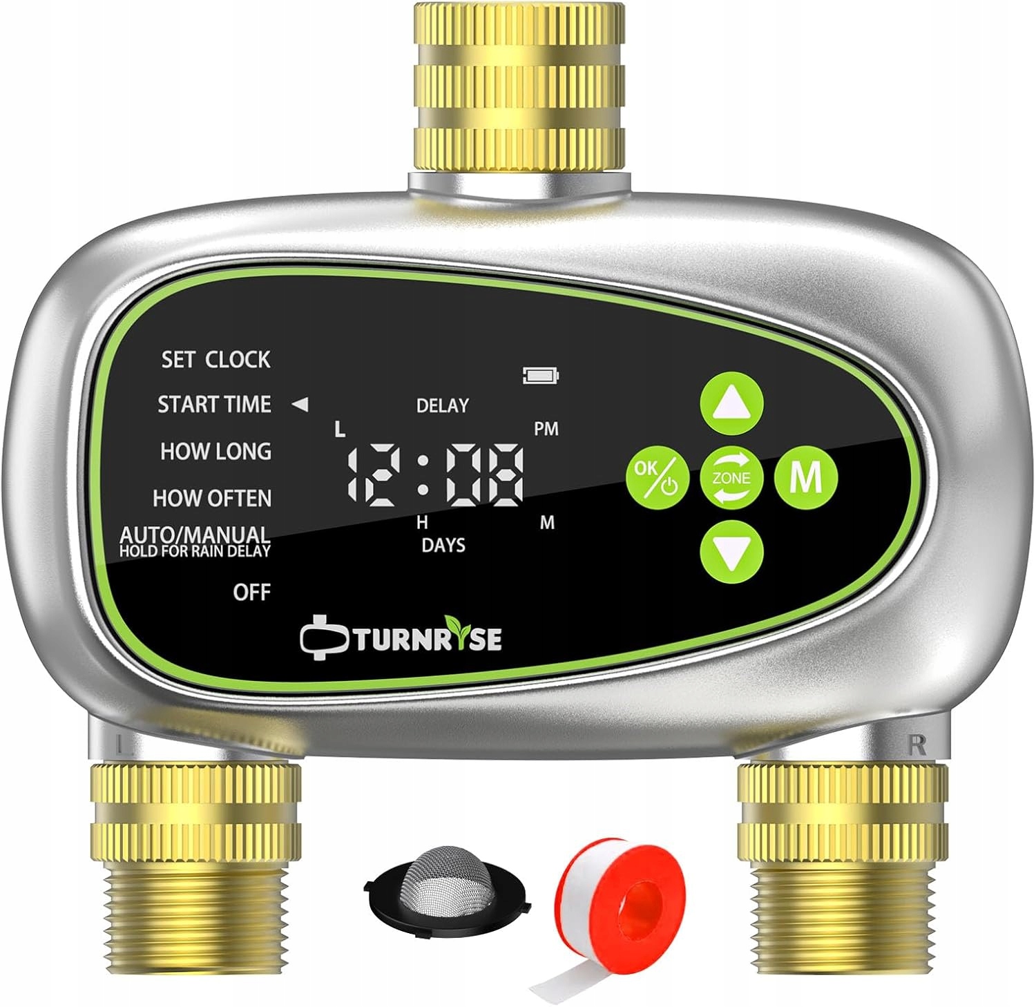 Systém Hodinový Ovládač Zavlažovania Vodnej Záhrady Turryse 2 Zóny Časovač