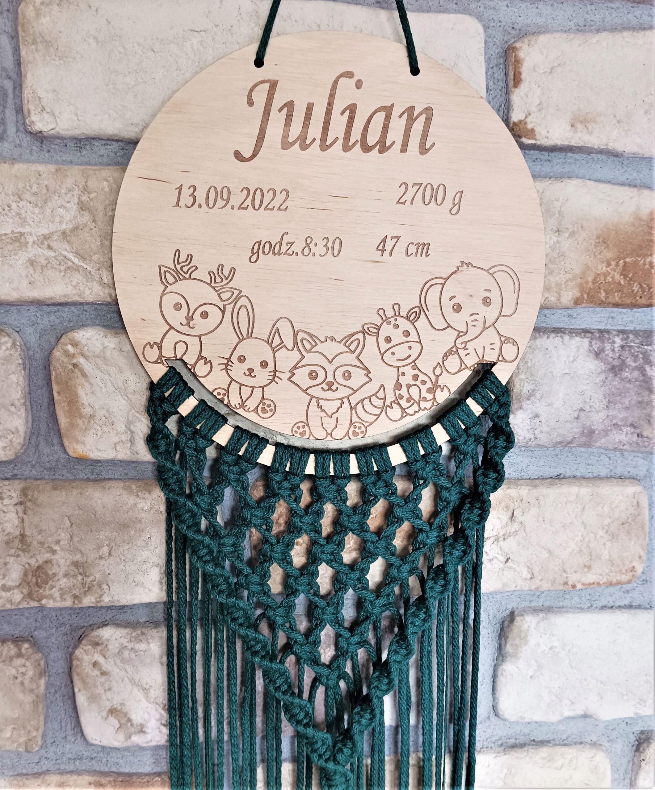 Lapač snů Dětská metrička Dárek Křest Narození Narozeniny