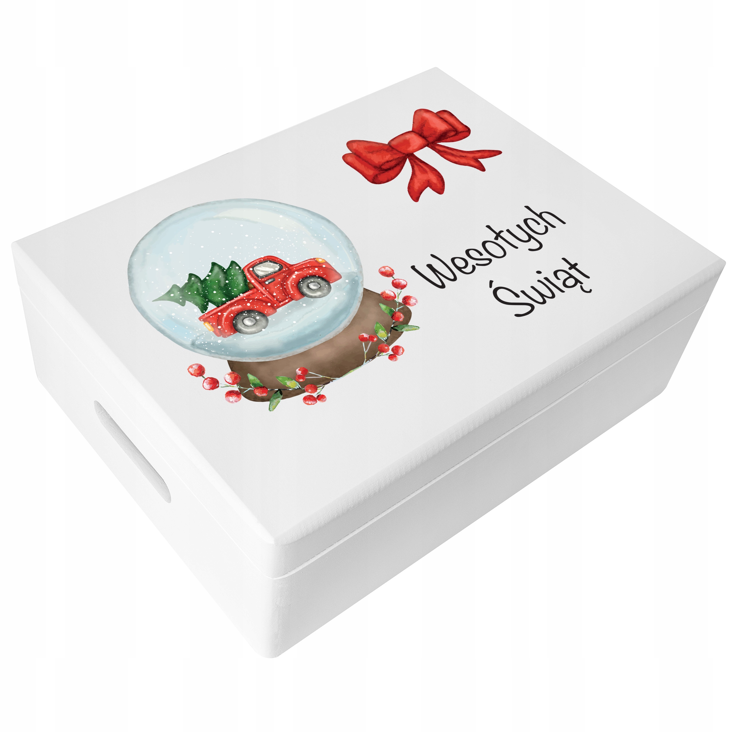 Krabička s personalizovaným dárek a přáním k Vánocům 40x30