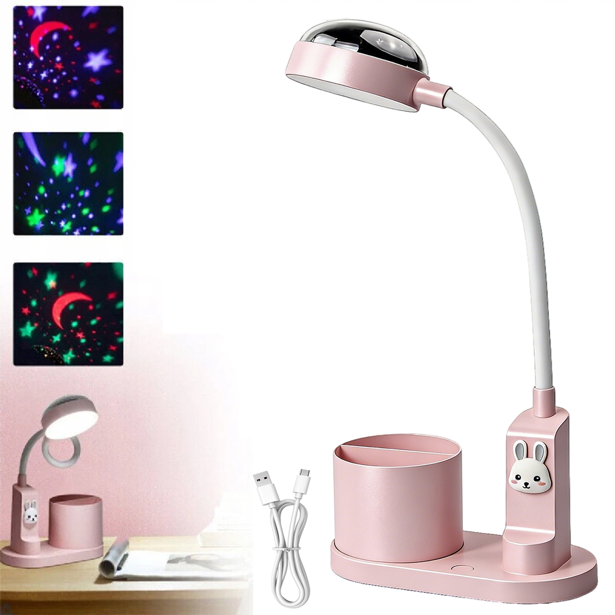 Lampka Na Biurko Do Czytania Led Dla Dziewczynki Dla Dzieci Różowa Nocna