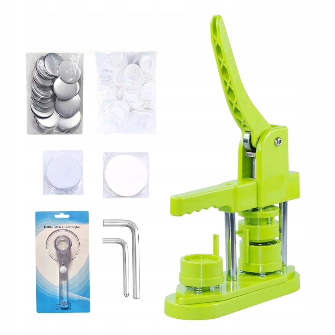 Diy Pin Machine 58MM Badge Maker Maszyna +100 Pinów Z Klipsem Button