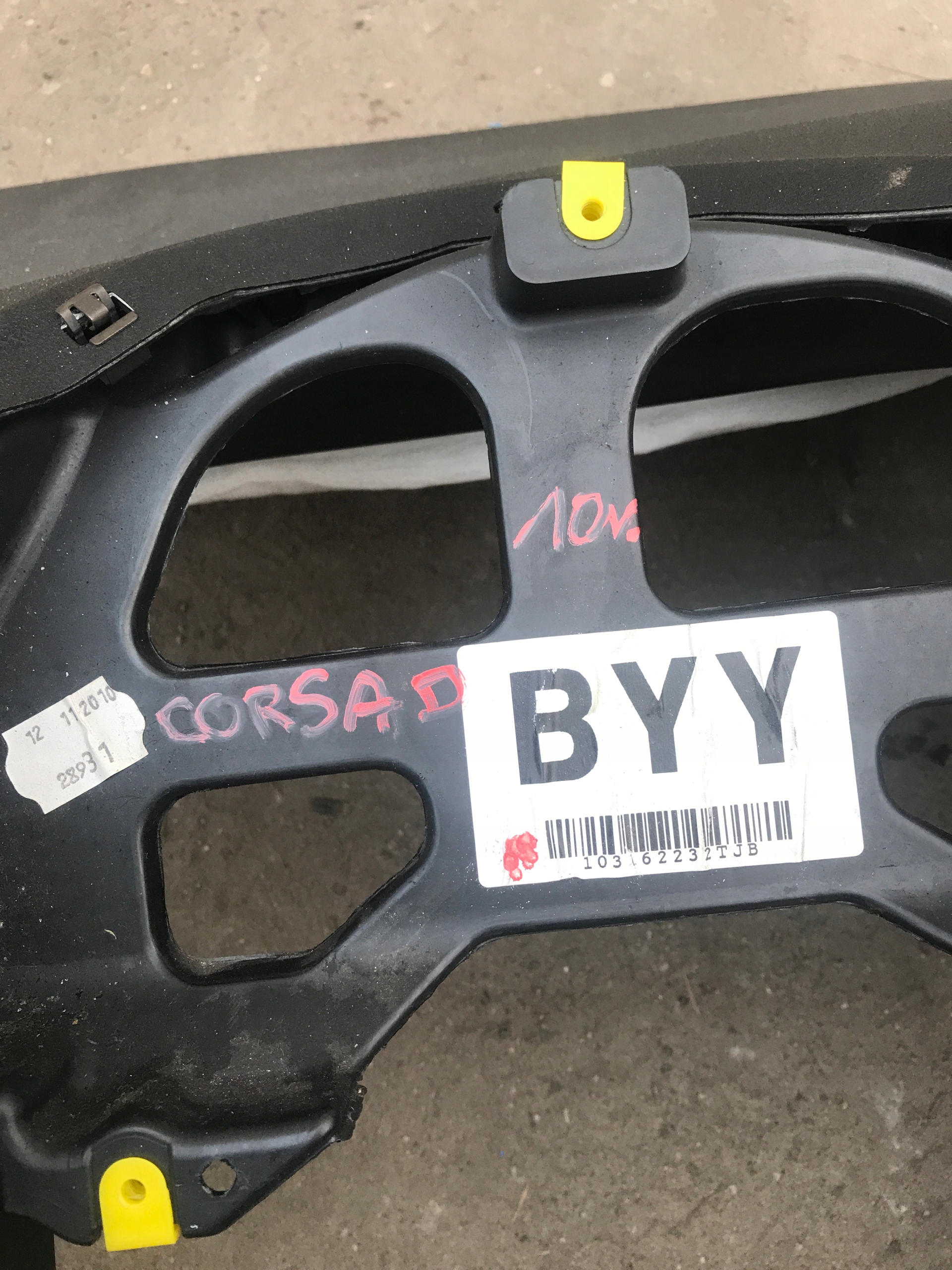 dashboard console airbag OPEL CORSA D