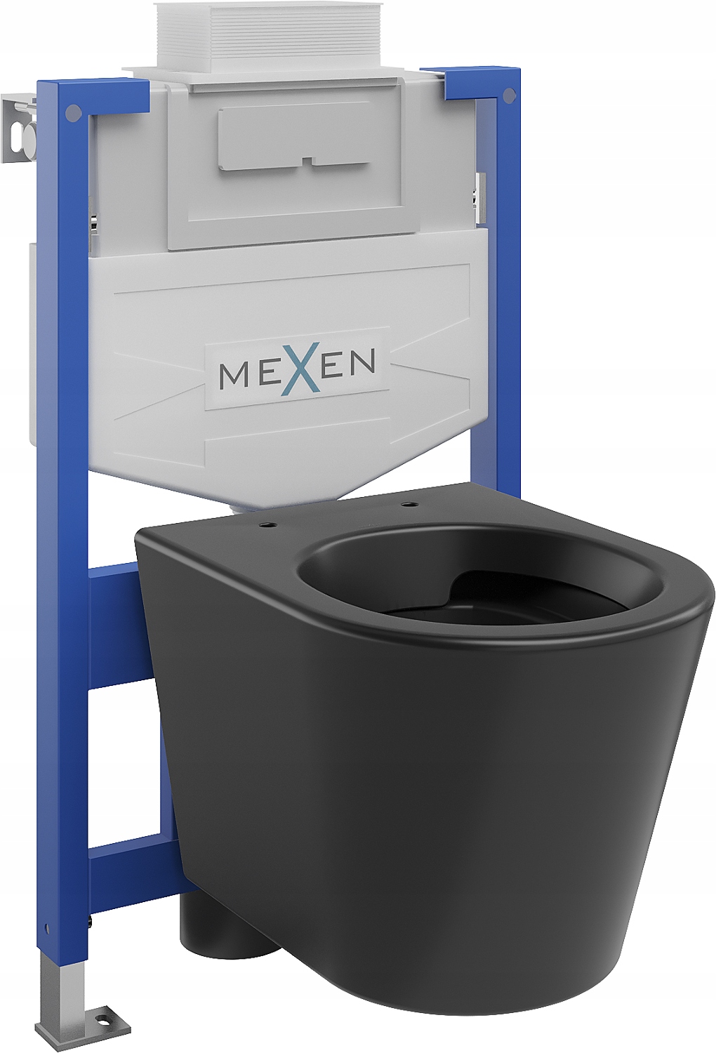 Mexen Rico Zestaw Wc Stelaż Fenix Xs-u Z Miską Wc 48X36,5X36 Czarny Matowy