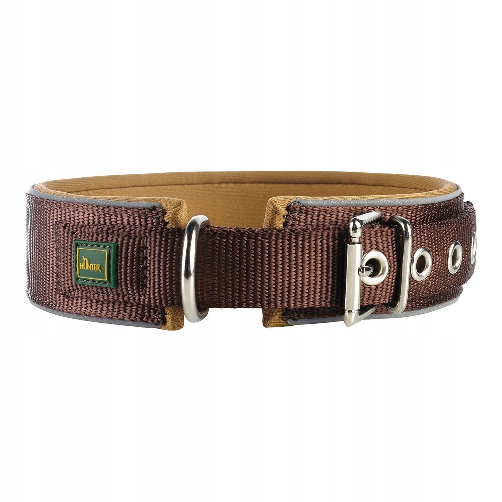 Levně Obojek pro psa Hunter Neoprene Reflect Hnědá