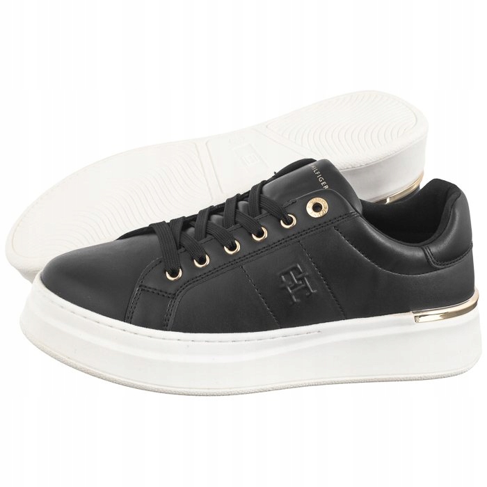 Dámské tenisky Tommy Hilfiger Low Cut Lace-Up Black Černé