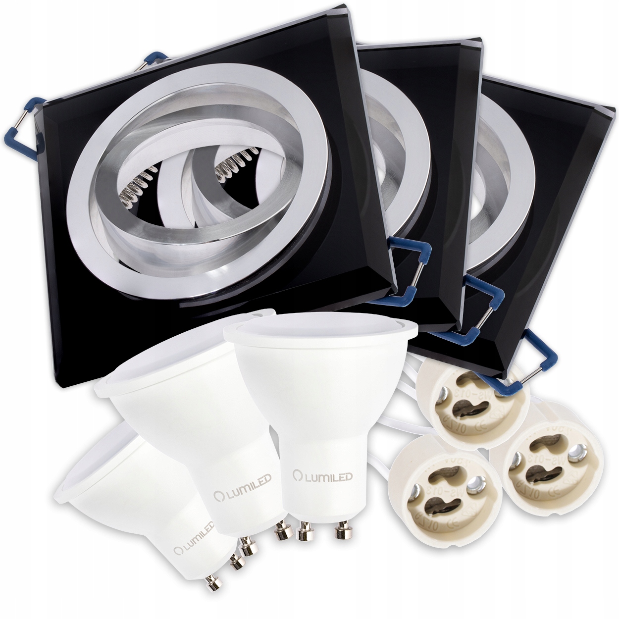 

3x Oprawa halogenowa Szklana ruchoma Led GU10 6W