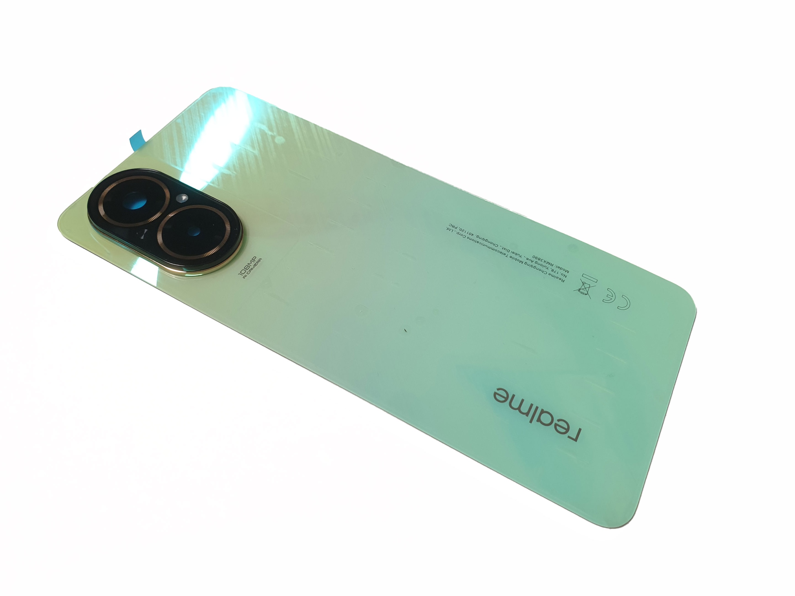 Klapka baterii szkiełko aparatu Realme C67 zielona Oryginał