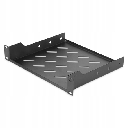 Półka stała 1U Digitus DN-10-TRAY-2-B, Czarna, Do komponentów 10"