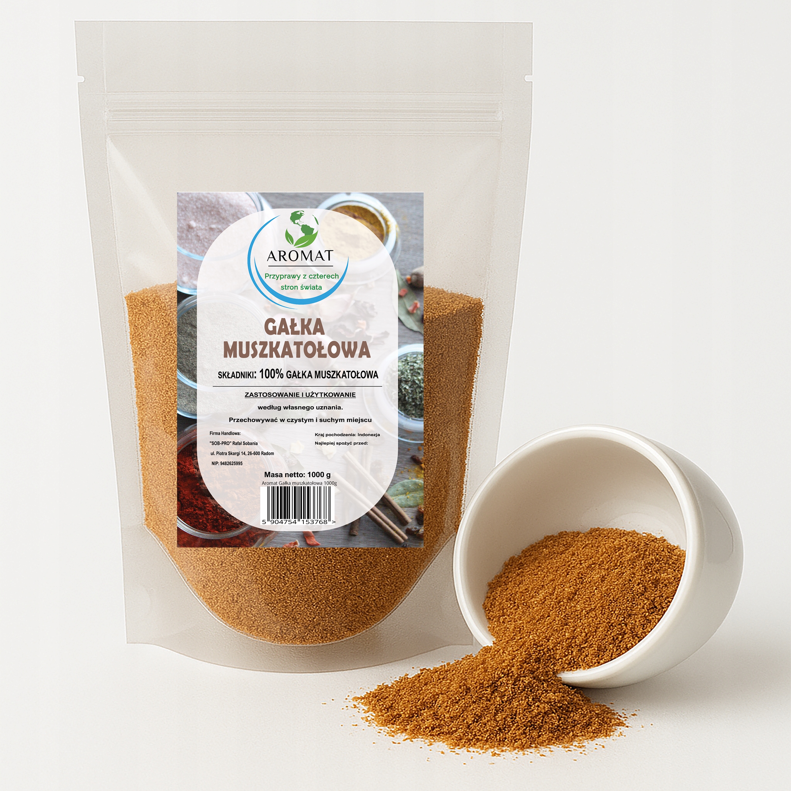 Levně Mletý Muškátový Oříšek 1kg Aromatické Přírodní Koření Aromat 1000G