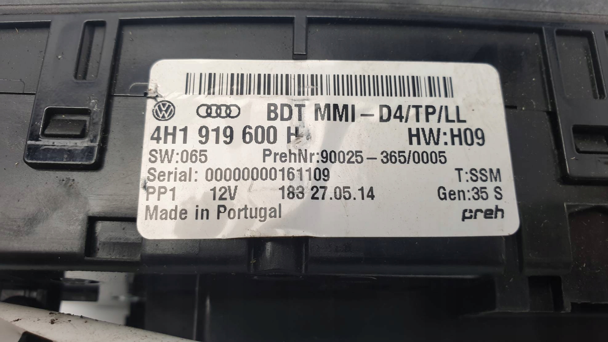 PANEL MMI 4H1919600H AUDI A8 D4