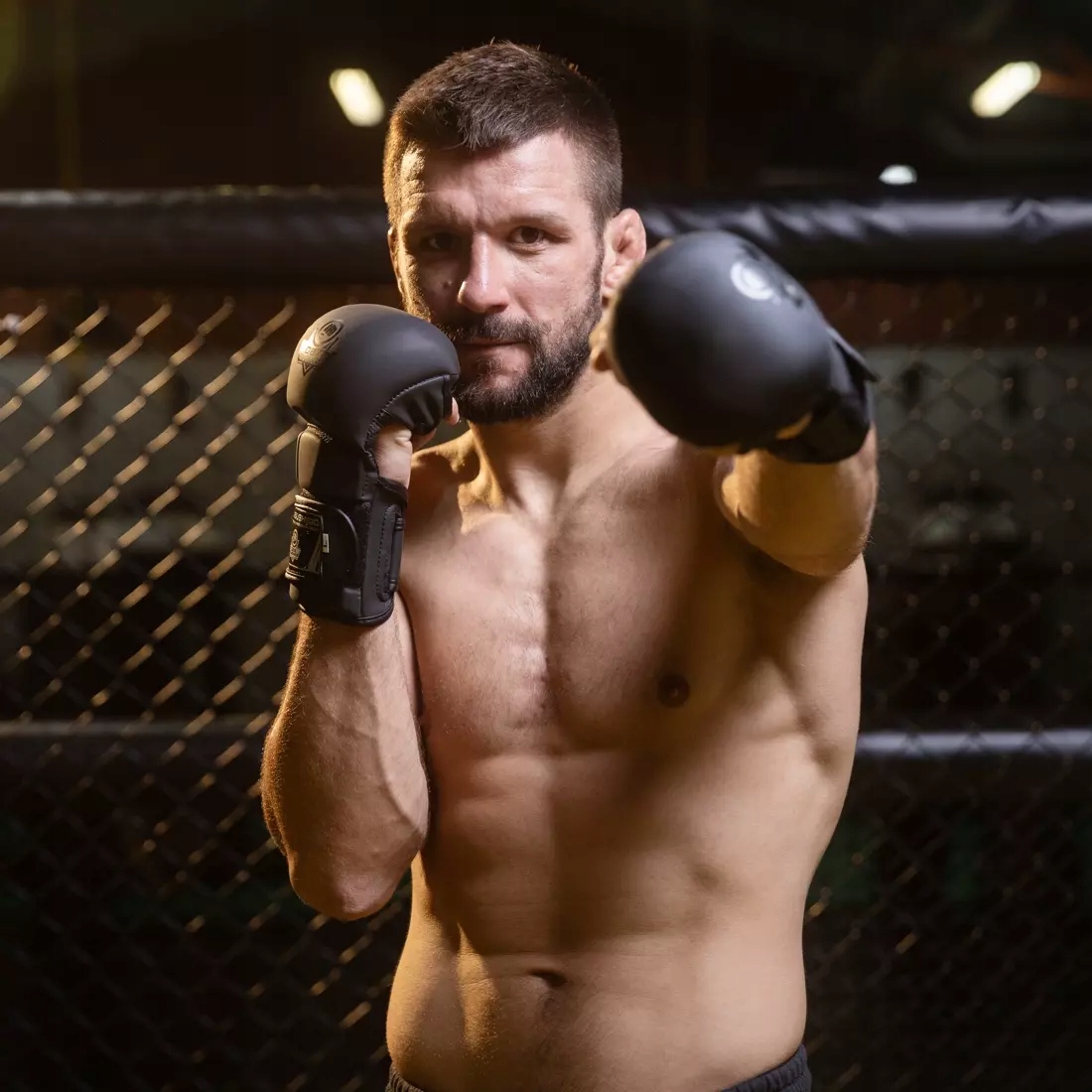 RĘKAWICE MMA SPARINGOWE GRAPPLINGOWE CZARNE BLACK MASTER DBX BUSHIDO - XL Model 