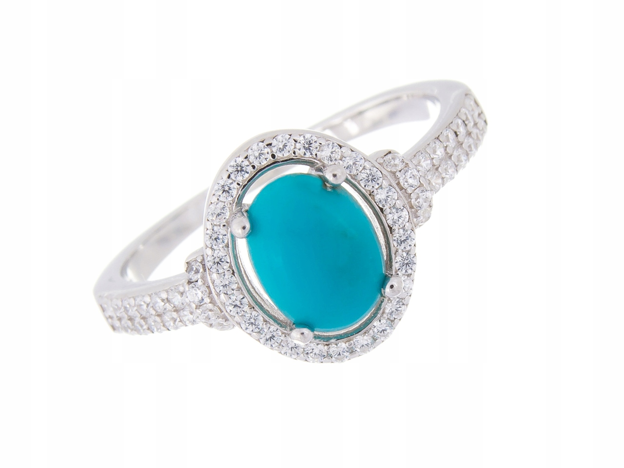 Stříbrný Prstýnek Vel Tyrkysová Přírodní Barva