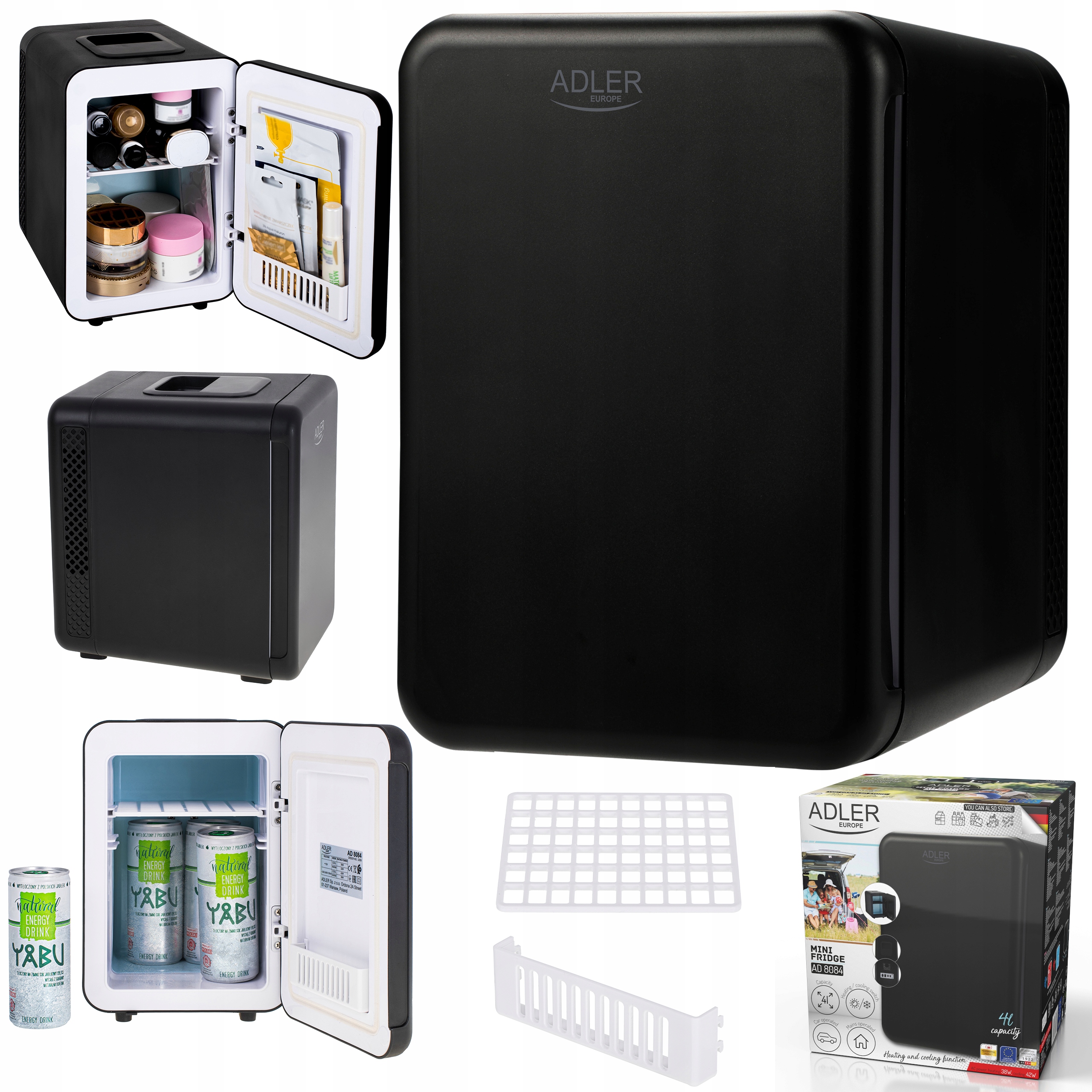 Malá Turistická Mini Lednička 4 L Přenosná 12 V 230 V, Funkce Ohřevu Na Léky