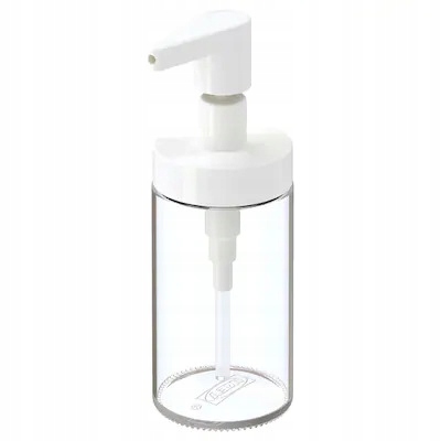 

Dozownik Do Mydła Płynu Biały Szkło 200 ml