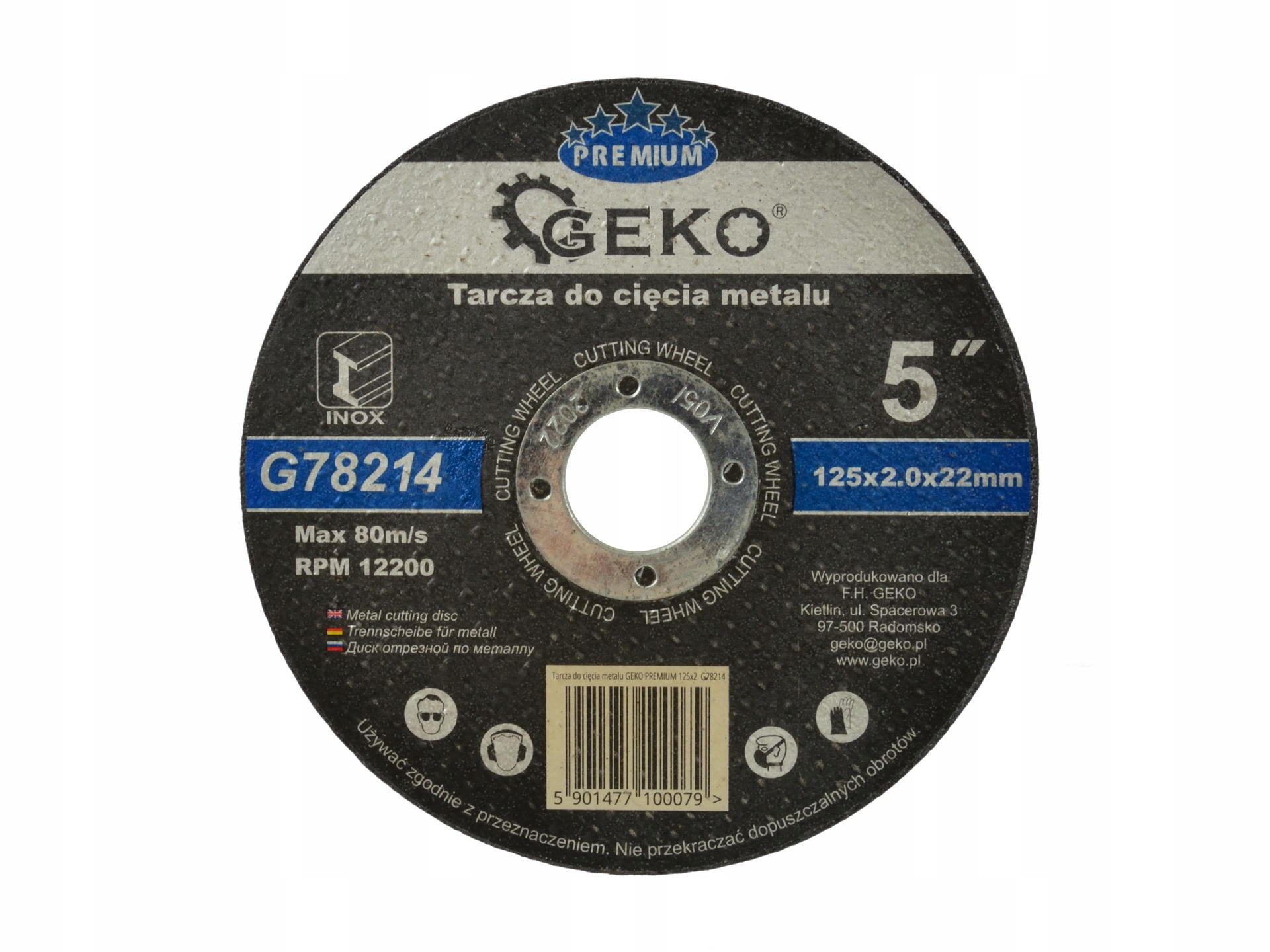 

Tarcza Do Cięcia Metalu 125X2 Geko Premium