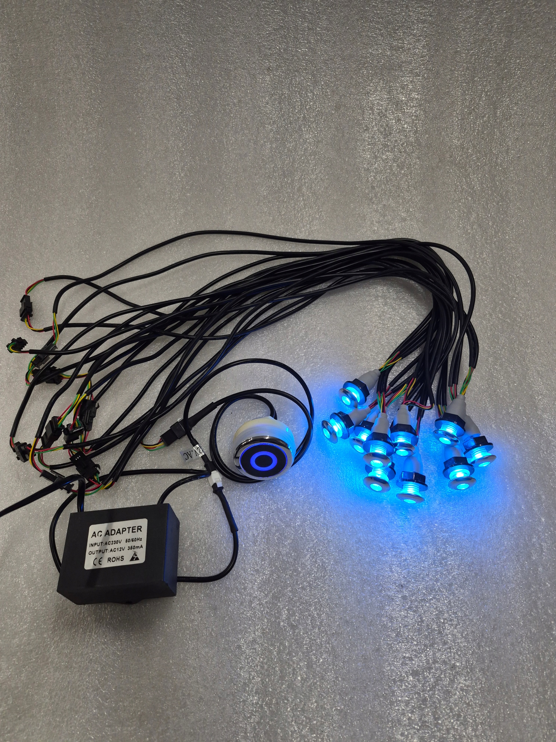 Podvodné Led lampy s vírivkou, vaňa, 10 ks