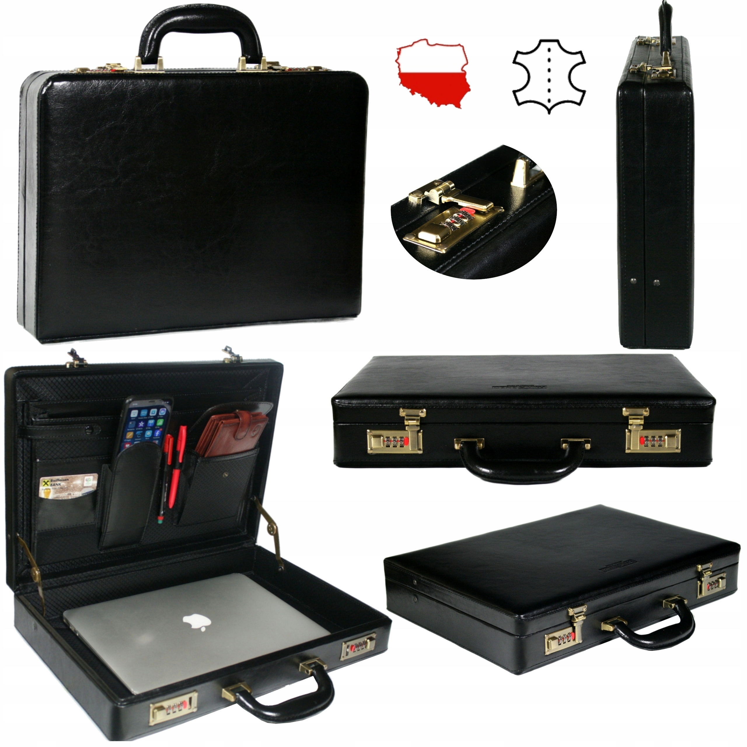 Neseser dámská kožená aktovka diplomatka velká polská výroba