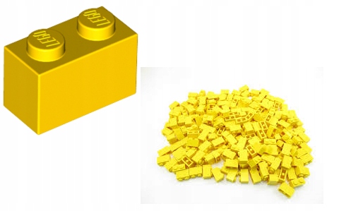 

lego klocek 1x2 Żółty x 50 sztuk 3004