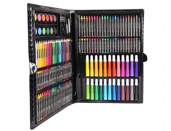 ZESTAW ARTYSTYCZNY DO MALOWANIA RYSOWANIA FARBY MAZAKI + BLOK A4 168 ELE. Kod producenta 168