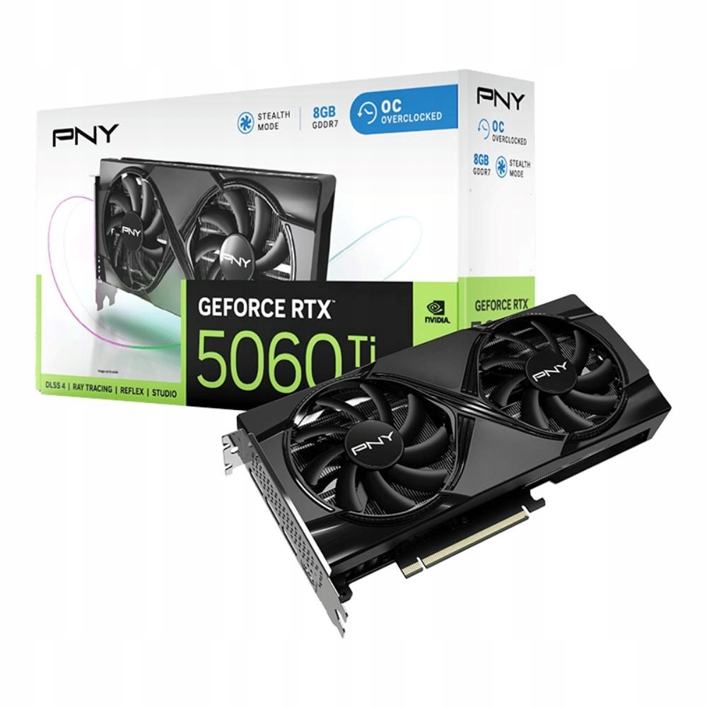 Pny Vga Nvidia GeForce Rtx 5060 Ti 8GB Dual Fan Oc, Rtx 5060 Ti Oc, 8GB…