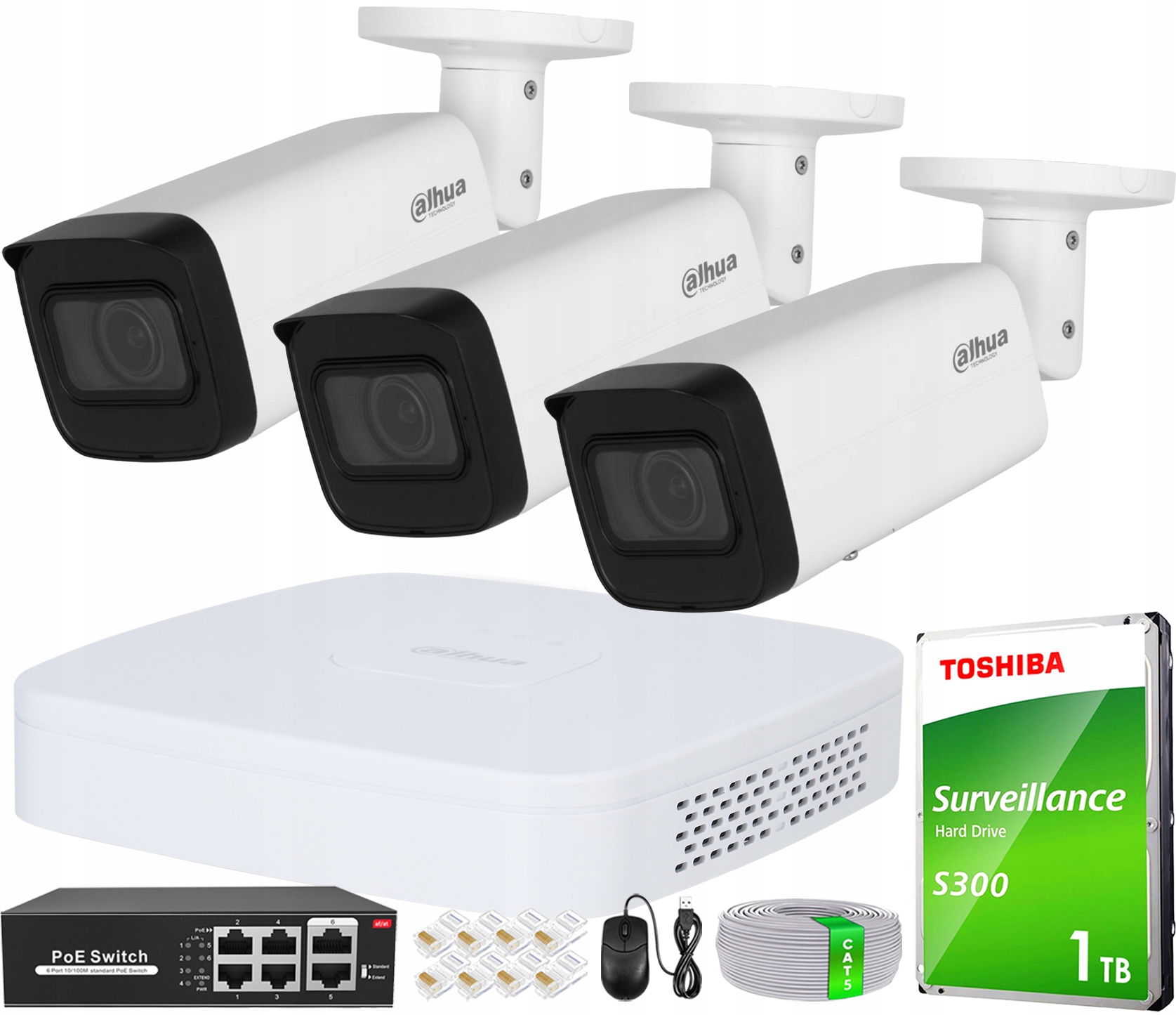 Ip monitorovací set na rozšírenie 3 kamier 4Mpx Zoom x5 rekordér 8CH 1TB