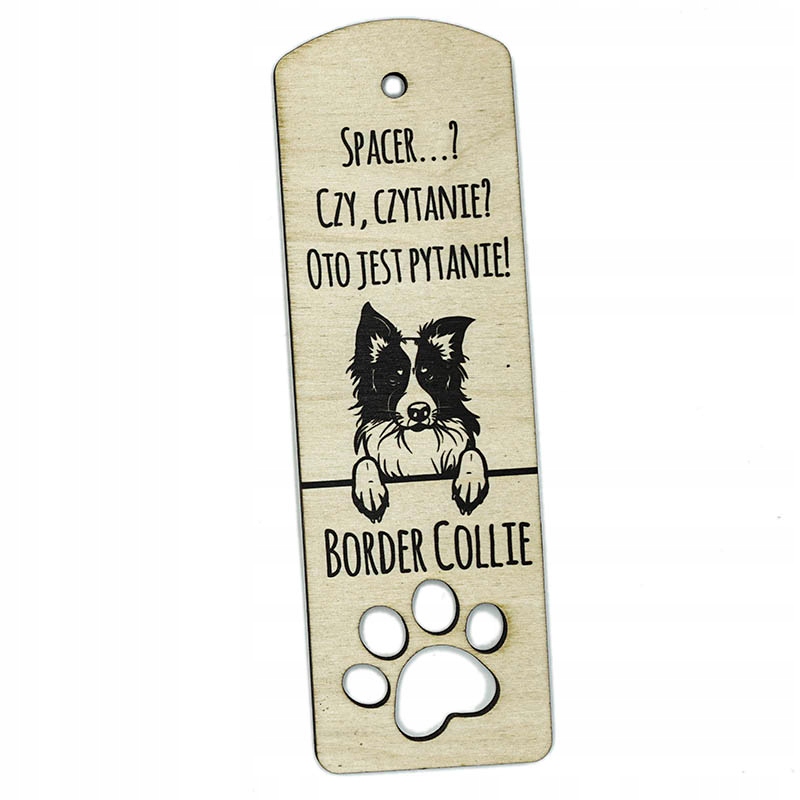 

Zakładka do książki z grafiką psa Border Collie