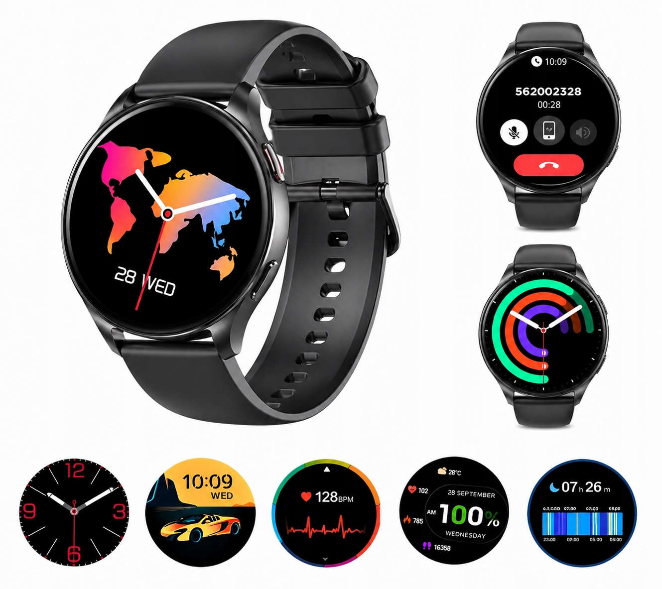 Chytré Hodinky Sportovní hodinky Blackview X20Black Amoled Bluetooth 100+ režimů