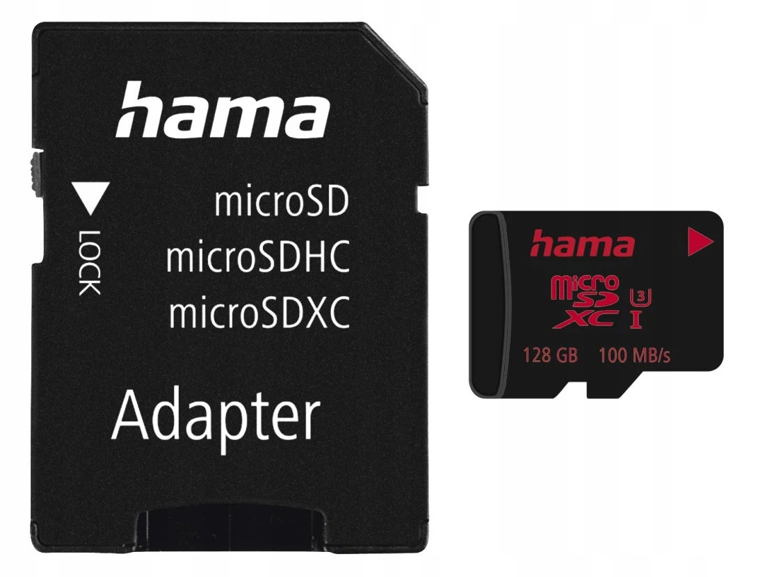 Hama Karta Pamięci Micro Sd Micro Sdxc 128GB CL10 V30 Kamerka Sportowa
