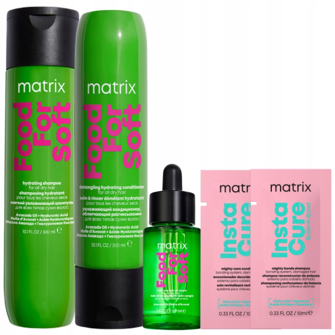 Hydratační sada Matrix Food For Soft pro suché vlasy 3 ks