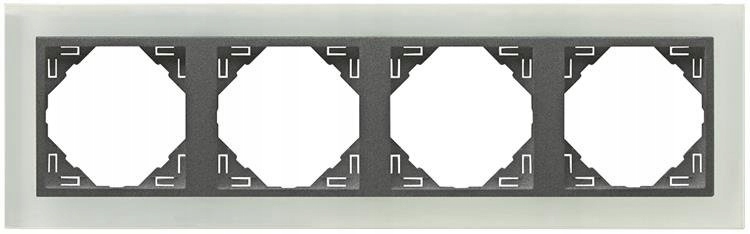 Efapel Crystal Rámik 4-BODOVÉ Sklo Grafit 90940 Tcs