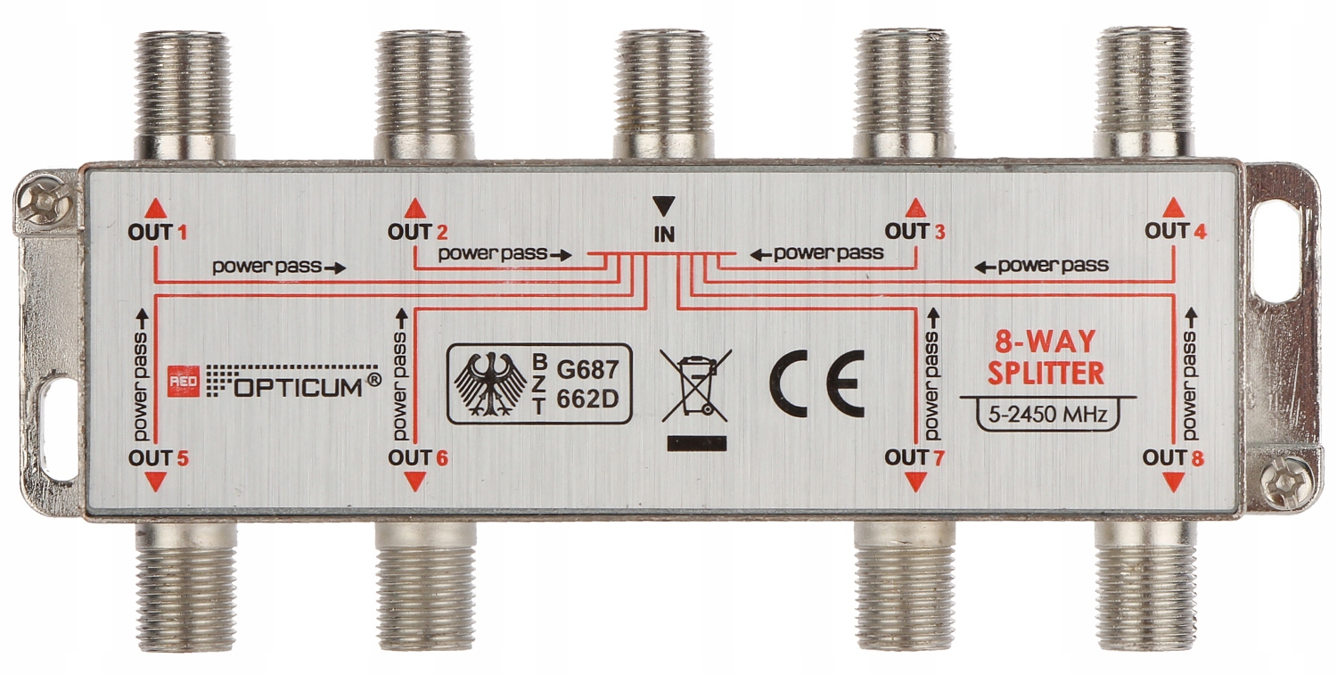 

Splitter Rozgałęźnik Opticum 8-WAY Hq series