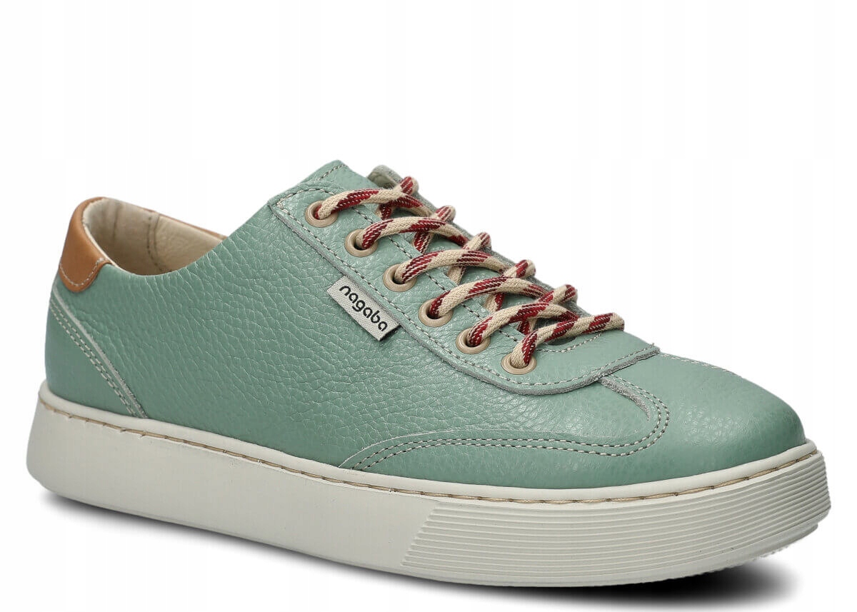 Dámské Kožené Polobotky Mátové Nagaba 612 Pohodlné, Polské 39