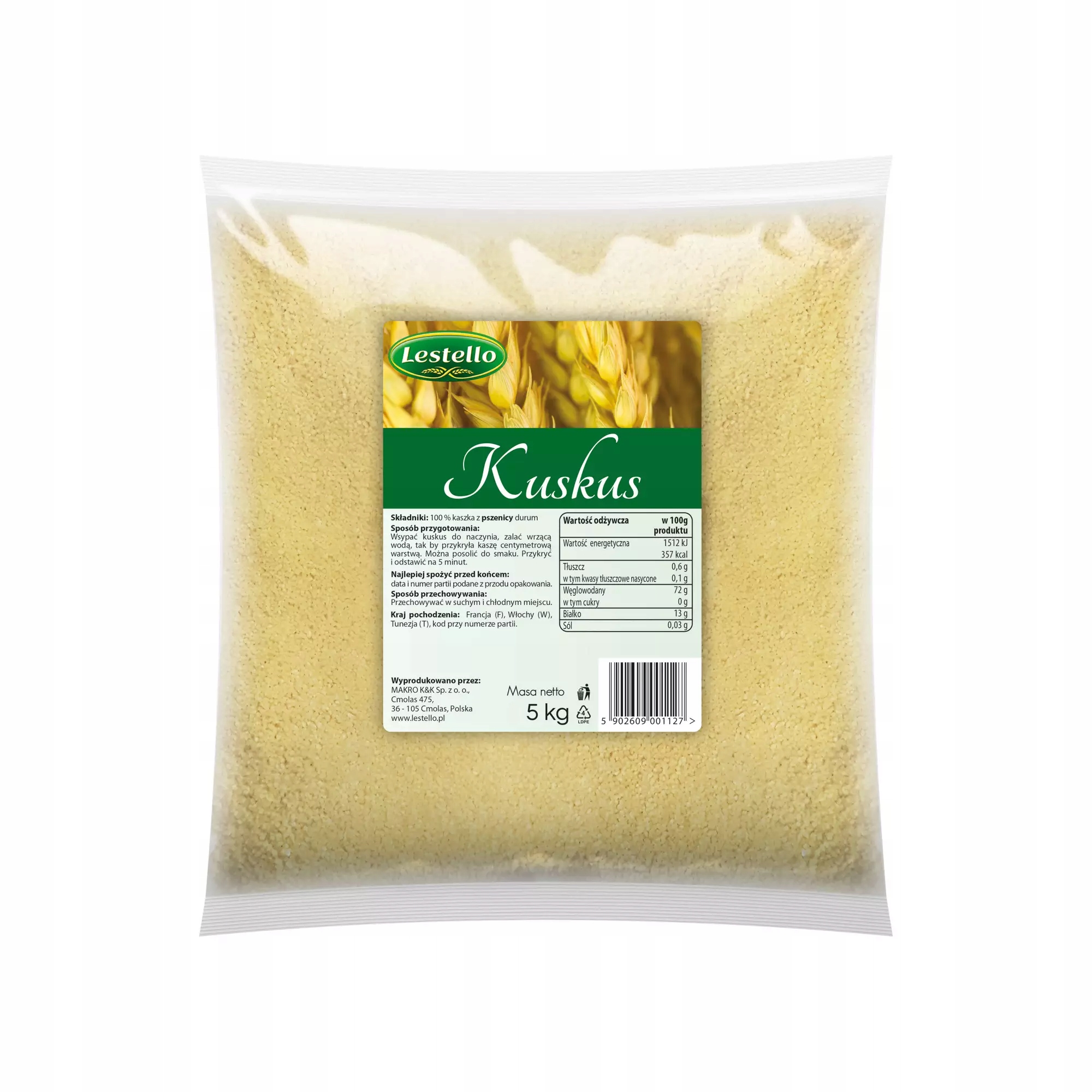 Levně 1x 5 kg Lestello Kuskusová kaše