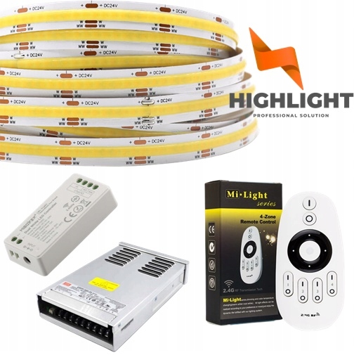 20m Sada led pások Cob Cct 16W 24V 640led CRI90