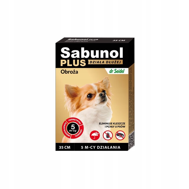 

Sabunol Plus Obroża dla psa działanie do 5mc 35cm