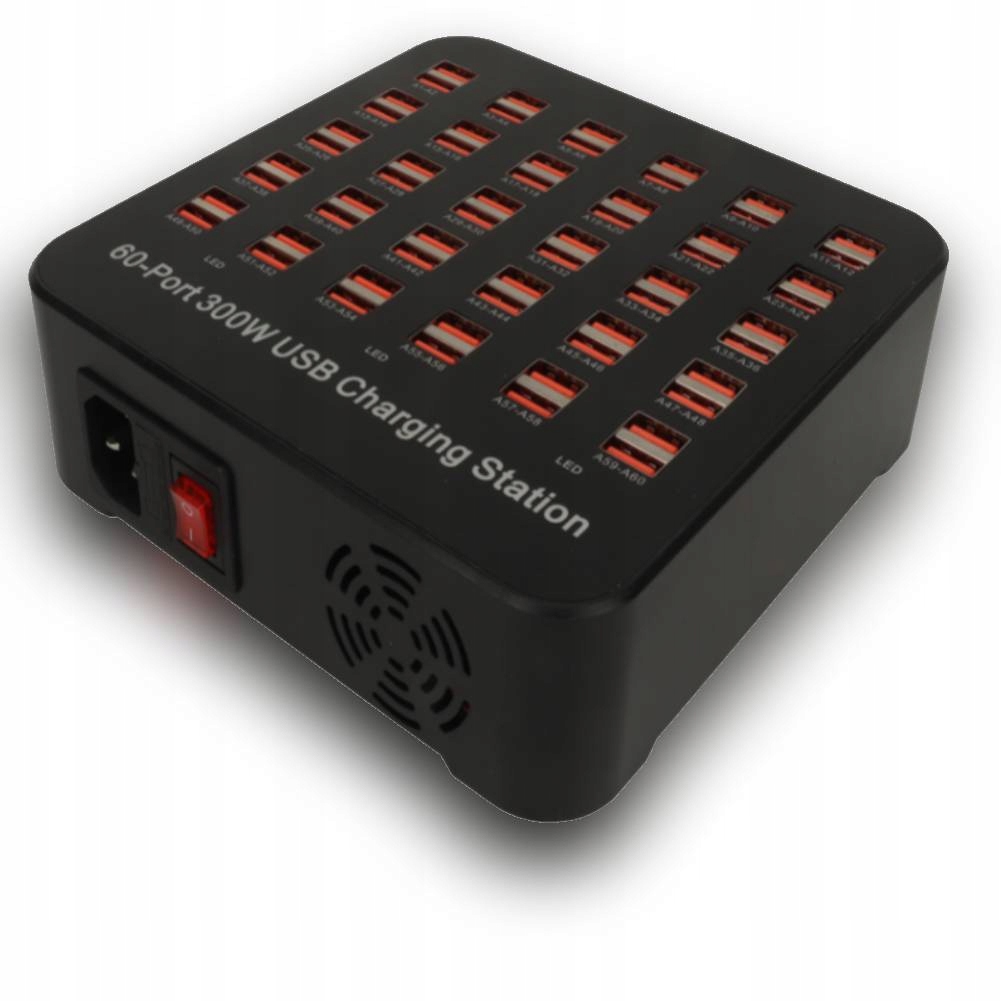Nabíjacia Stanica Usb 60 Portov Rýchla Nabíjačka Usb S Výkonom 300 W Pre Tablet