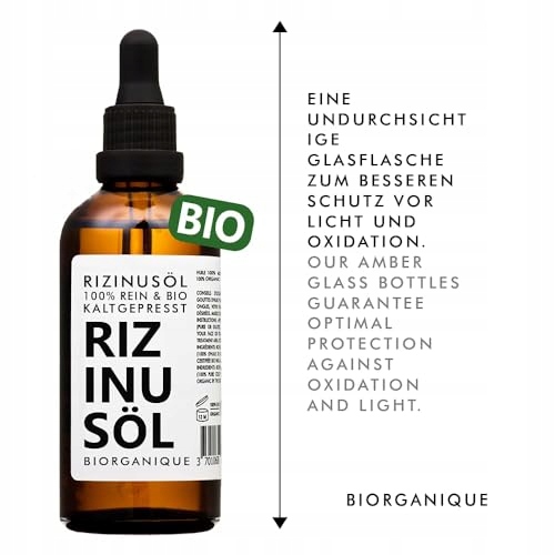 BIO RICINUSOLEJ 100 Procent Naturalny Do Paznokci Rzęs Skóry Brody 50 ml — miniatura 2