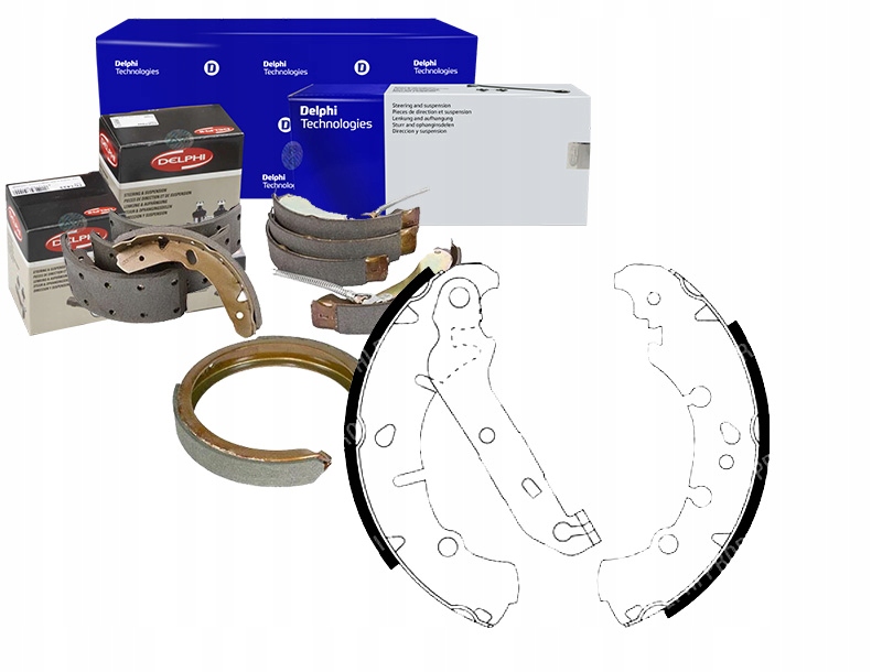 DELLS1912/RS7 - DELPHI КОМПЛЕКТ ТОРМОЗНЫХ КОЛОДОК DEL, LS1912