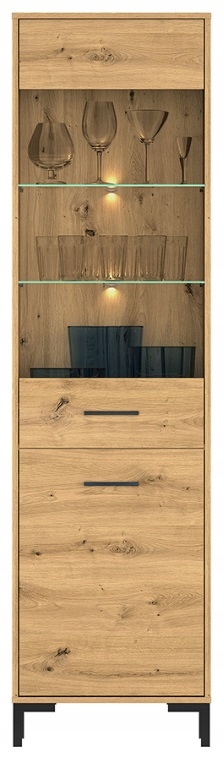 Wysoka witryna Nevio 18 loft Dąb Artisan ML Meble
