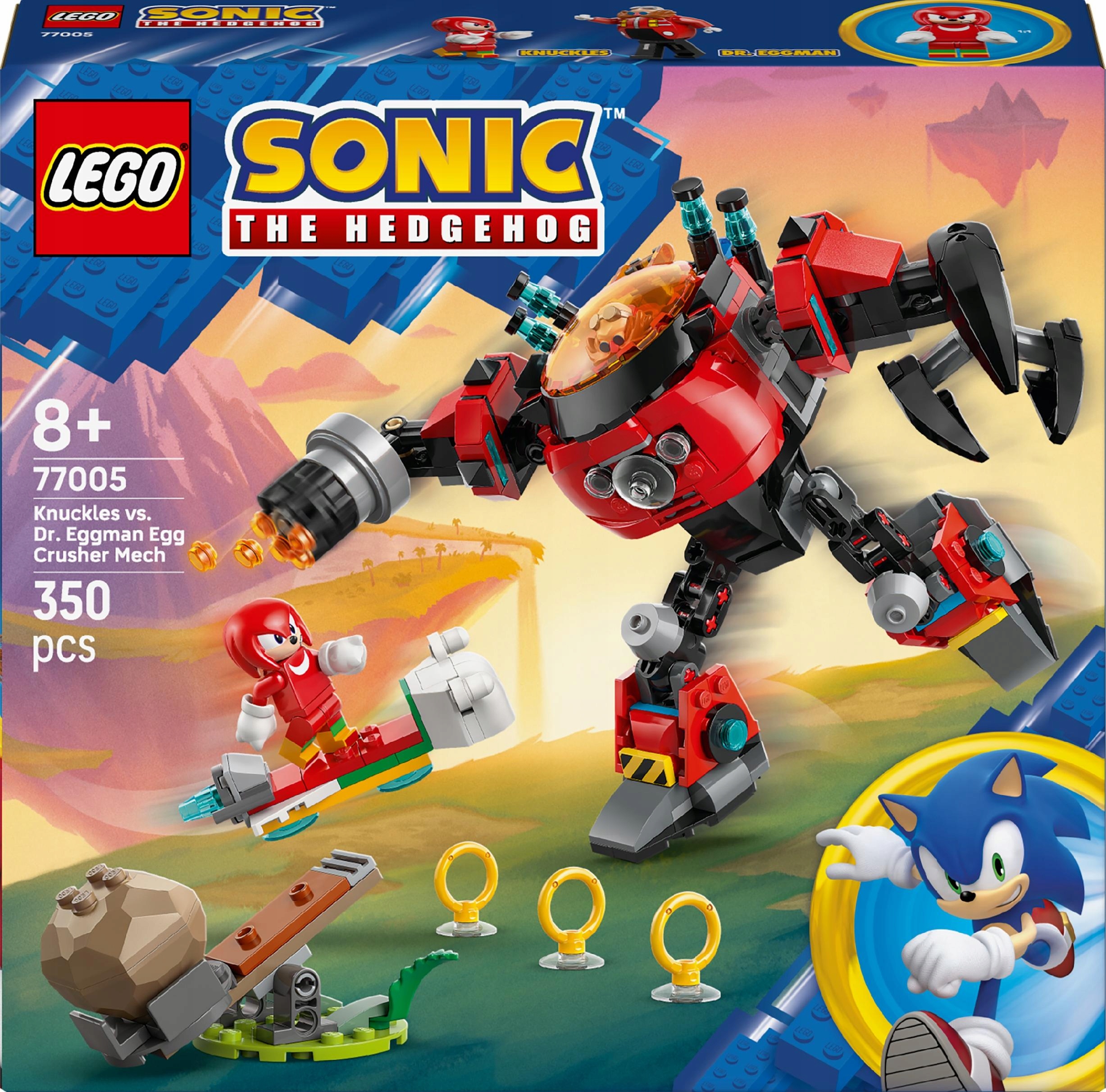 Lego 77005 Sonic the Hedgehog Knuckles vs. Dr. Eggman v robotu Drtiče vajec