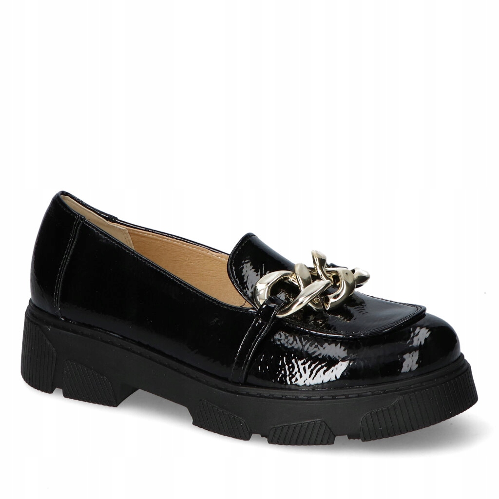 Mokasíny Kamex-But Maren Černé Voda lak 40