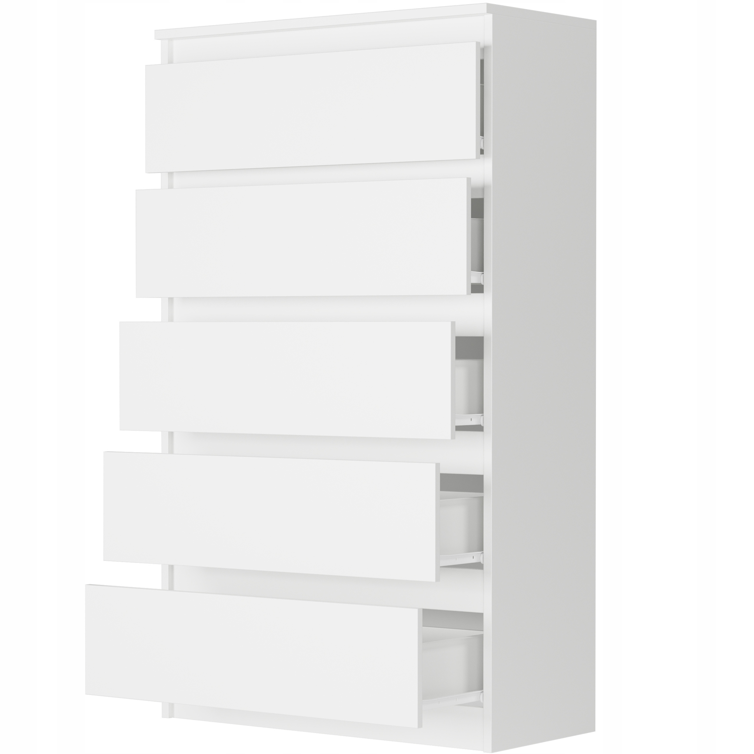 DUŻA KOMODA 5 SZUFLAD SZAFKA Biała POLSKIE MEBLE R-5