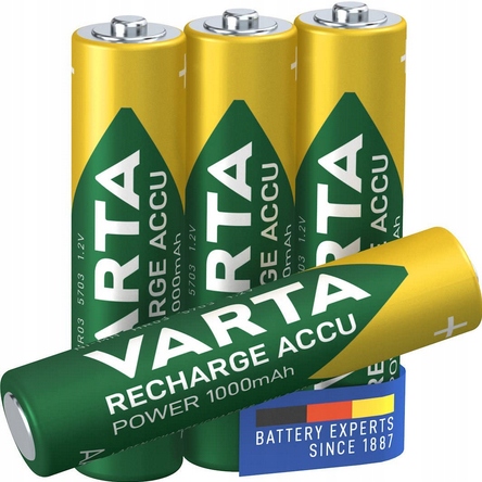 

4x Akumulatorki baterie Varta R3 Aaa 1000mAh R2U