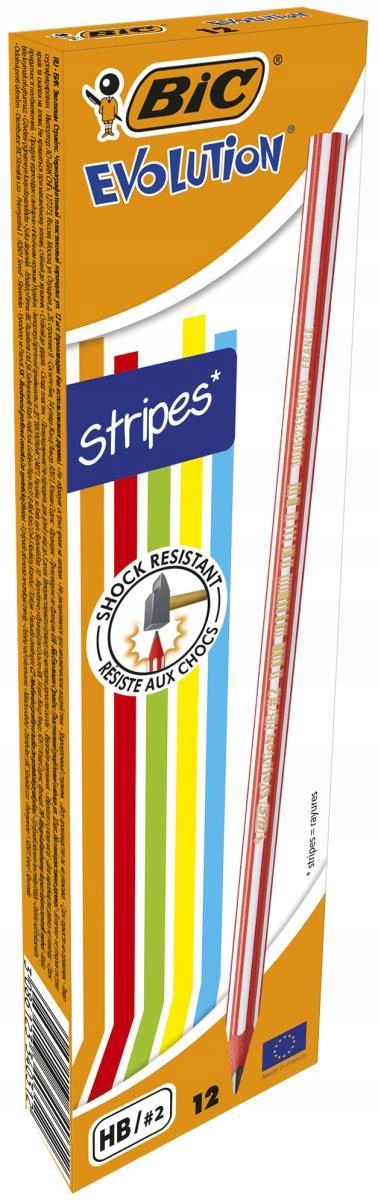 Ołówek BIC Evolution Stripes HB mix kolorów 646 Marka BIC