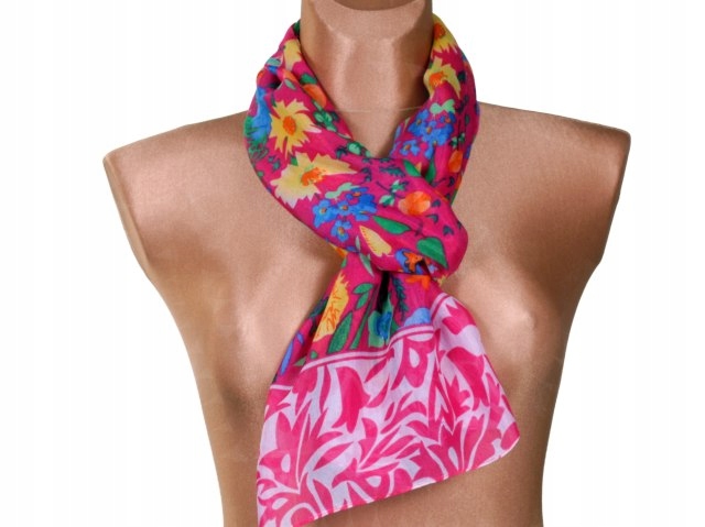 LEKKI WIOSENNY SZALIK GNIECIONY KWIATY 179-255