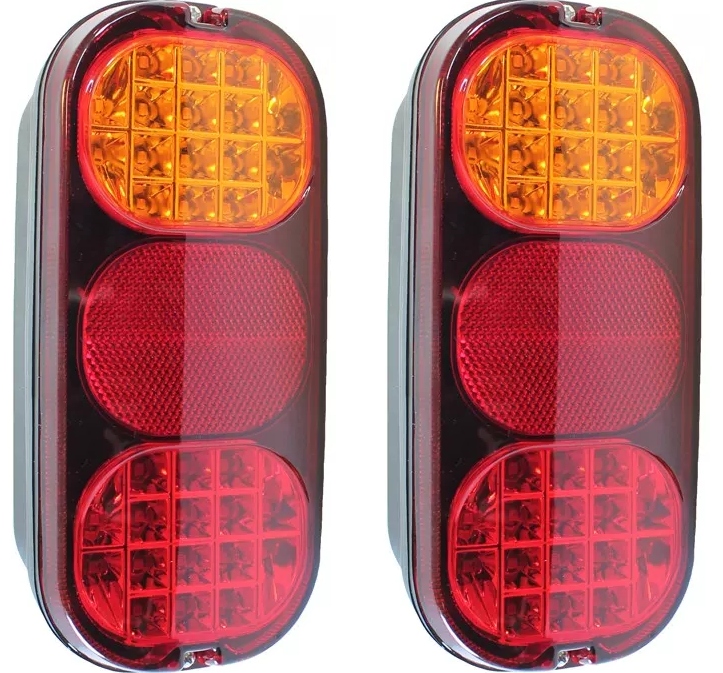 Sada Led Zadních Světel Pro Rypadlo-nabíječku Jcb 2CX 3CX 4CX 5CX 2KS