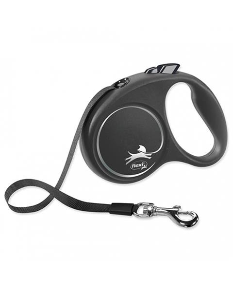 Levně Vodítko Flexi Black Design páska M 5 m čierne (do 25 kg)